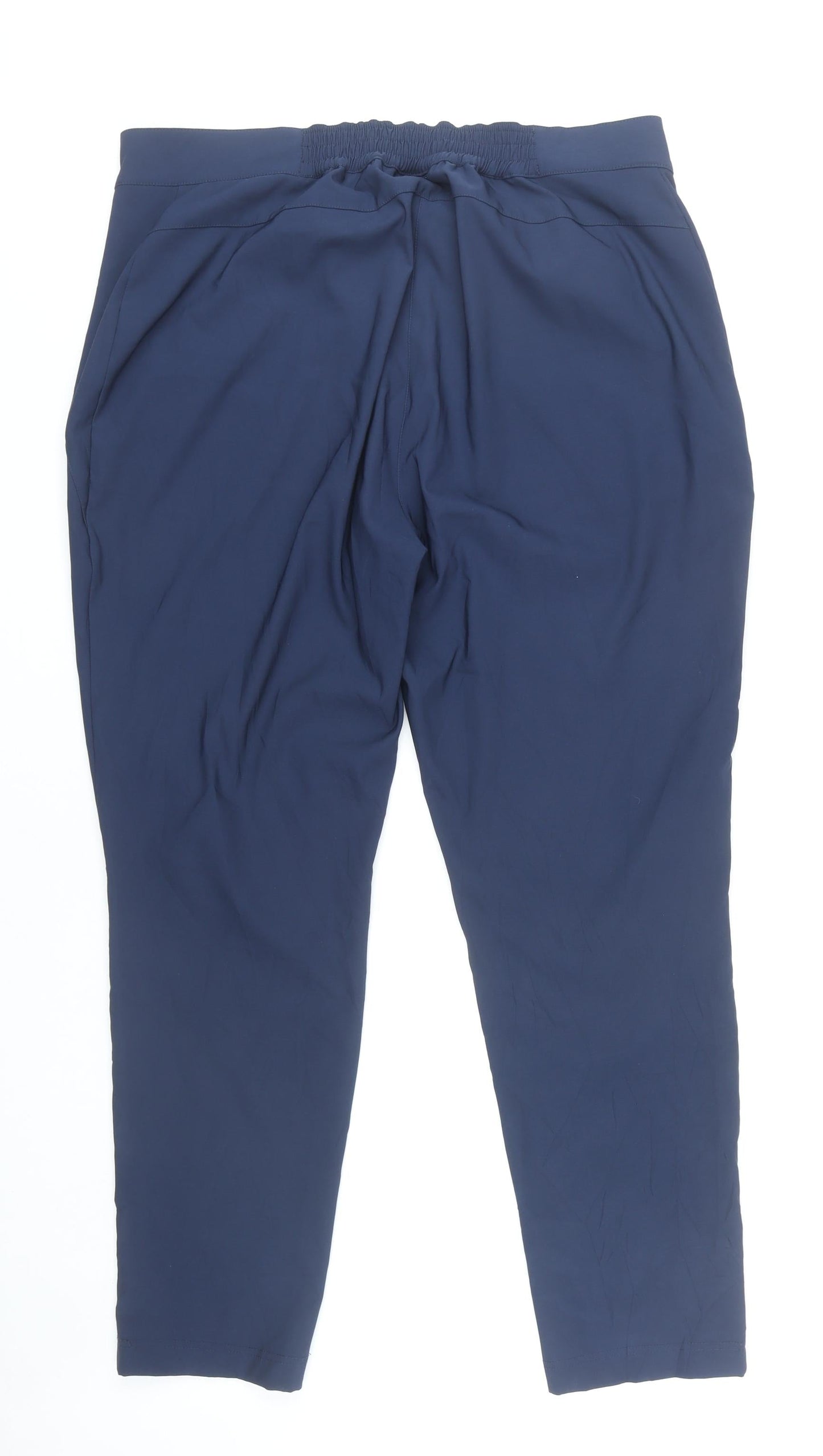 Peter Storm Womens Blue Size 18 Straight Leg Elastic Waist Trousers