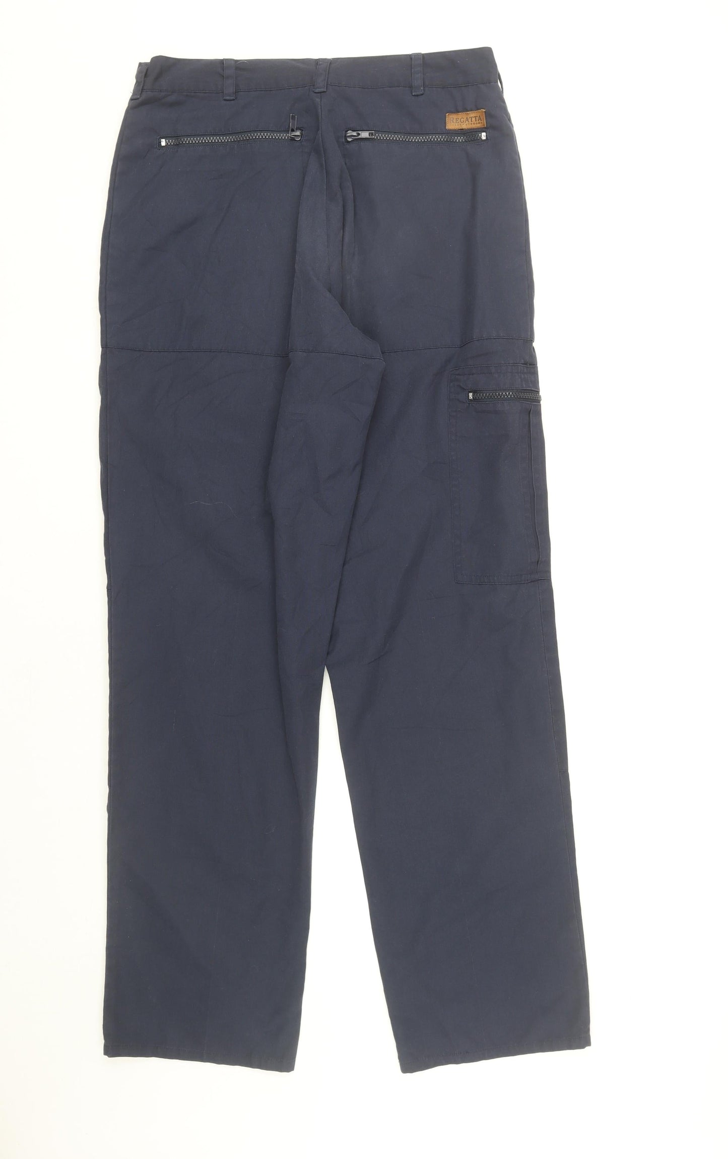 Regatta Mens Blue Cargo Trousers 34W 33L Straight Leg Outdoor Workwear