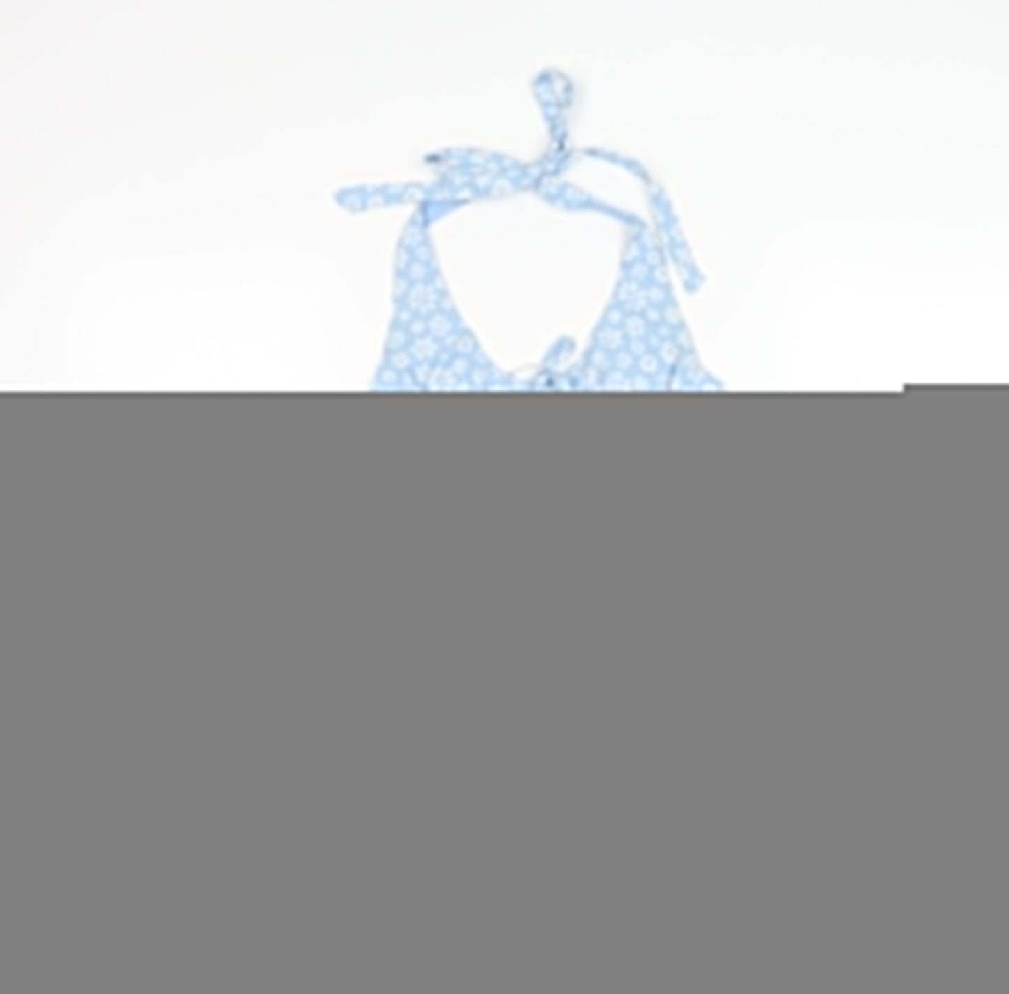 Hollister Women’s Blue Floral Halter Camisole Tank Top XS Summer