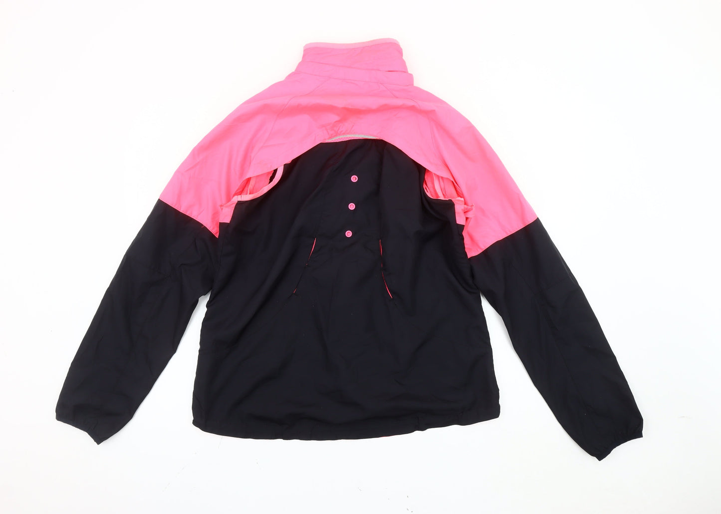 RUN365 Pulse Women's Pink & Black Size 16 Colourblock Track Jacket
