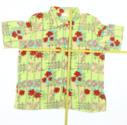 Michael Gold Women’s Multicoloured Floral Hawaiian Button-Up Shirt XL