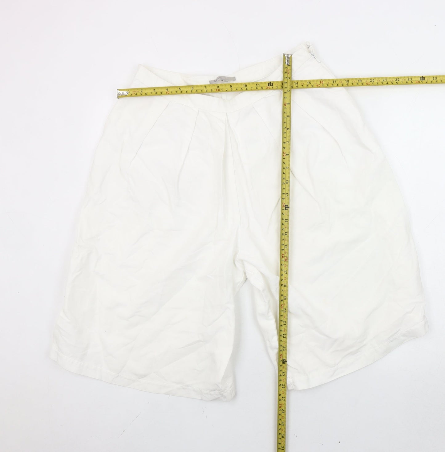 Gap Women’s White Linen Cotton Bermuda Shorts Size 8 Tall