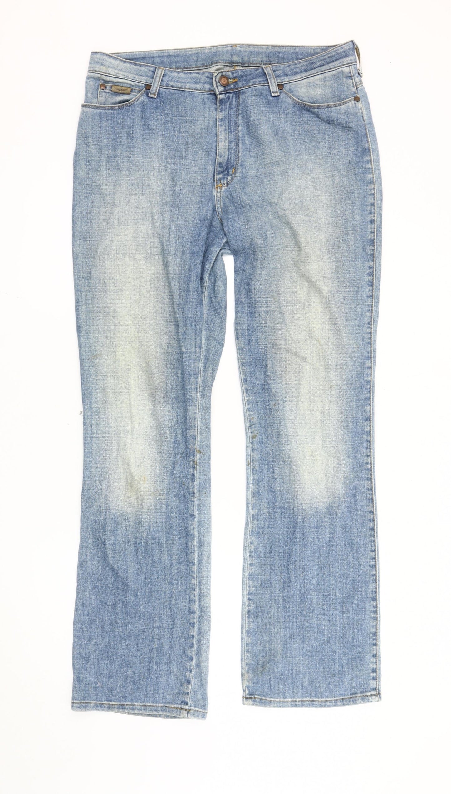 Wrangler Men’s Blue Bootcut Jeans W33 L32 Regular Fit Denim