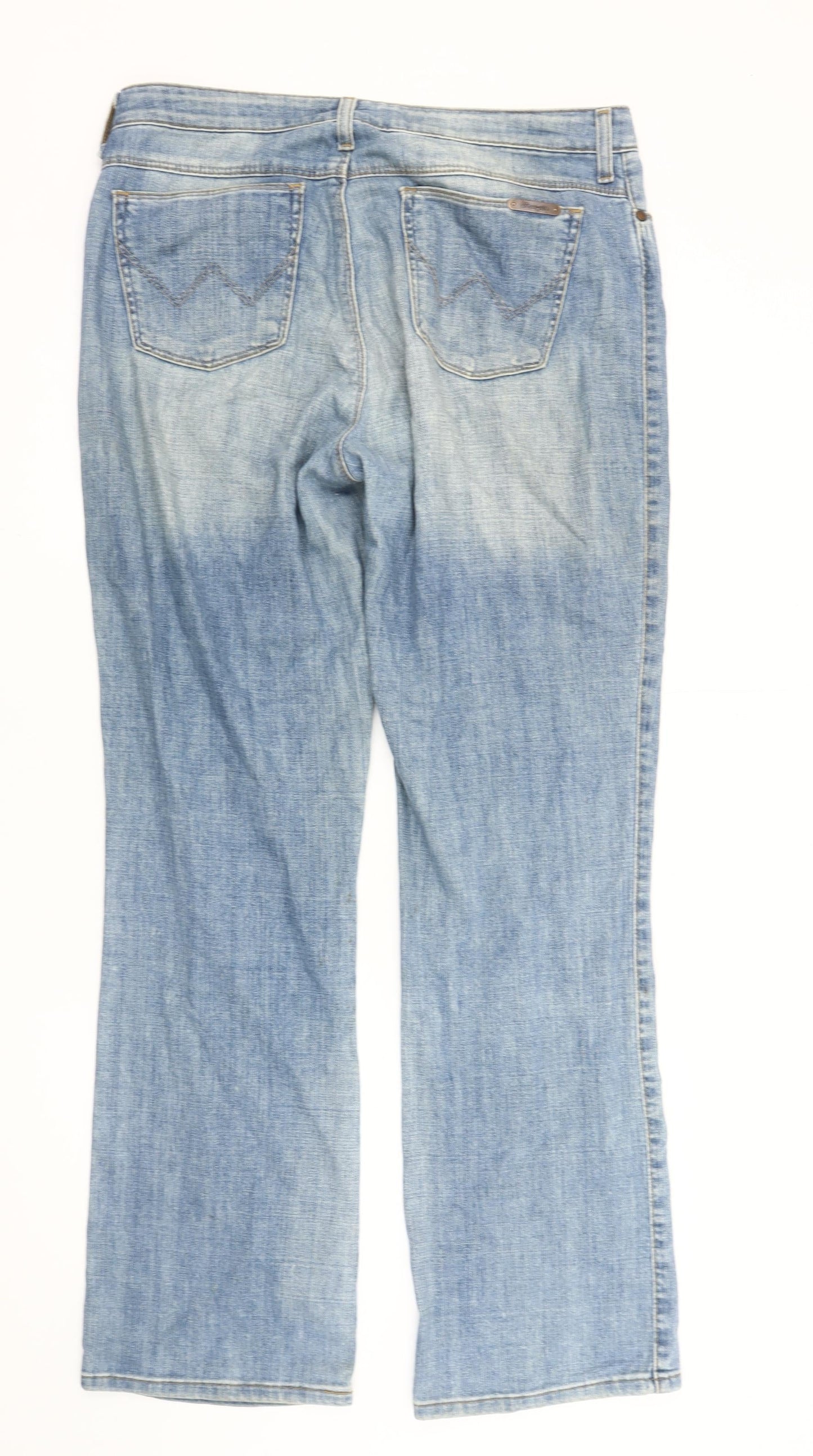 Wrangler Men’s Blue Bootcut Jeans W33 L32 Regular Fit Denim