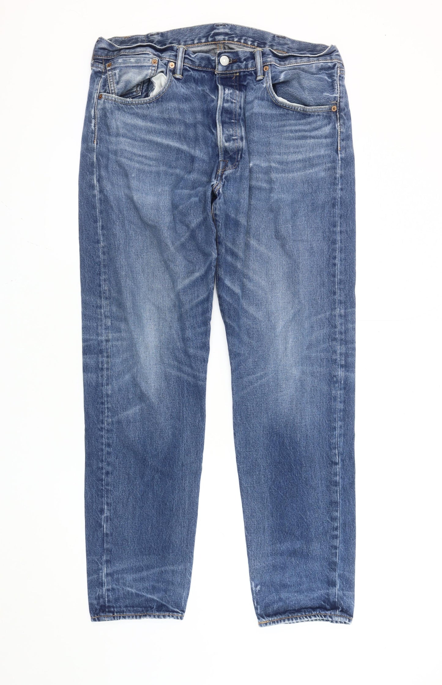 Levi's 501 CT Men's Blue Straight Leg Jeans W38 L34 Regular Fit