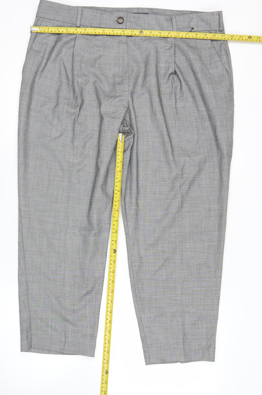 Marks and Spencer Women’s Grey Size 20 Pleated Dress Pants Office Workwear