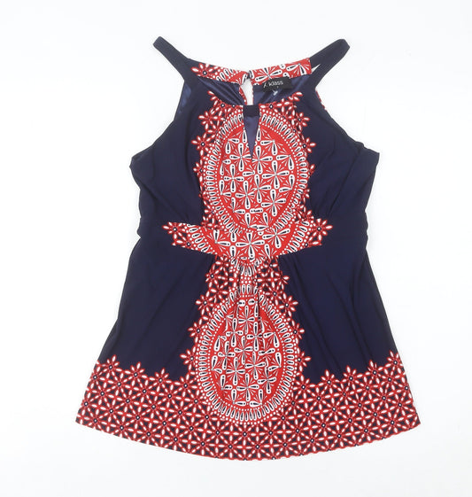 Klass Women’s Blue Aztec Halter Camisole Tank Top Size S