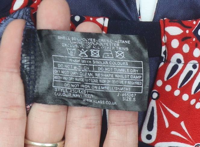 Klass Women’s Blue Aztec Halter Camisole Tank Top Size S