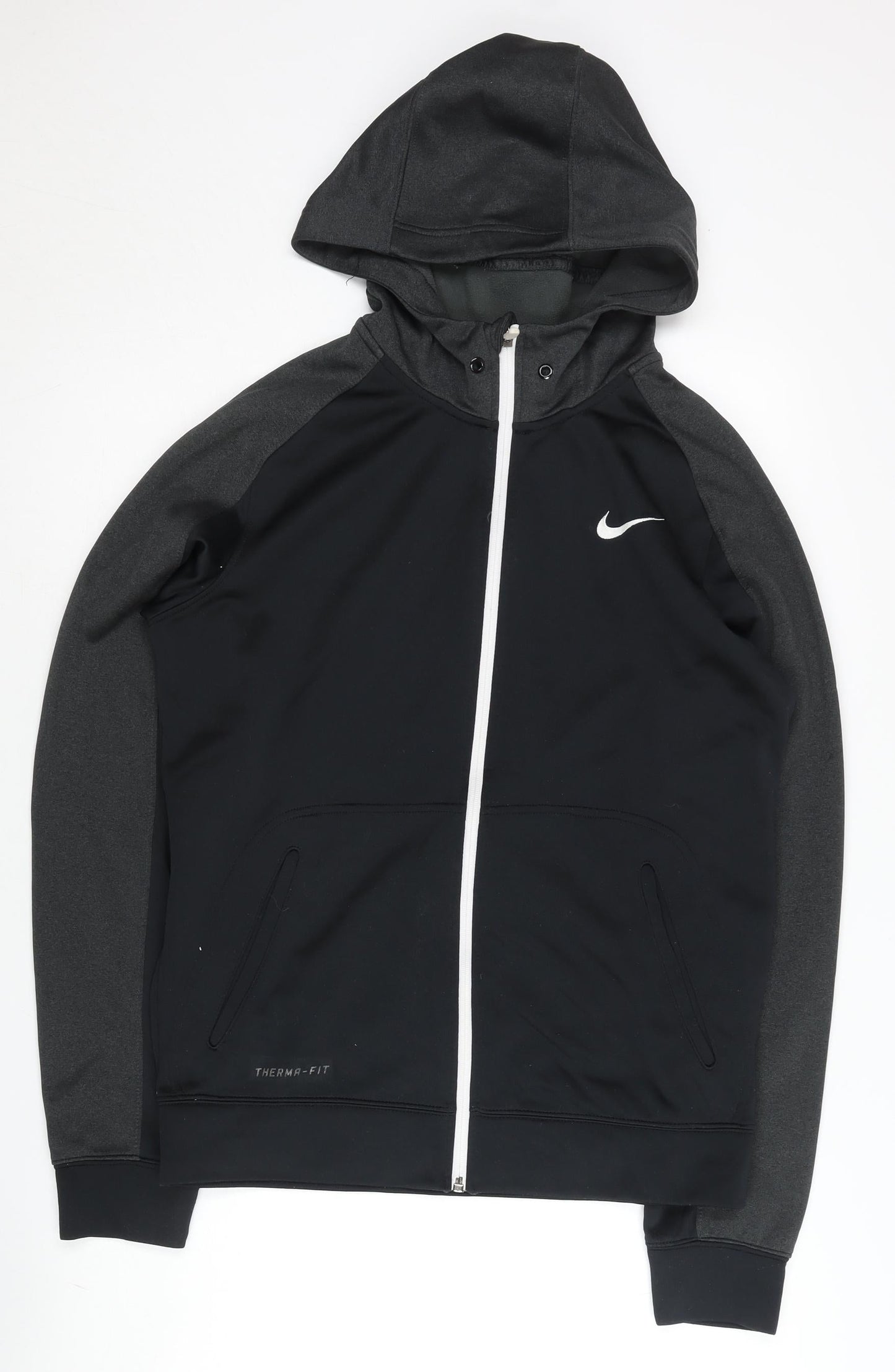 Nike Men’s Black Therma-Fit Full Zip Hoodie M Reflective Logo