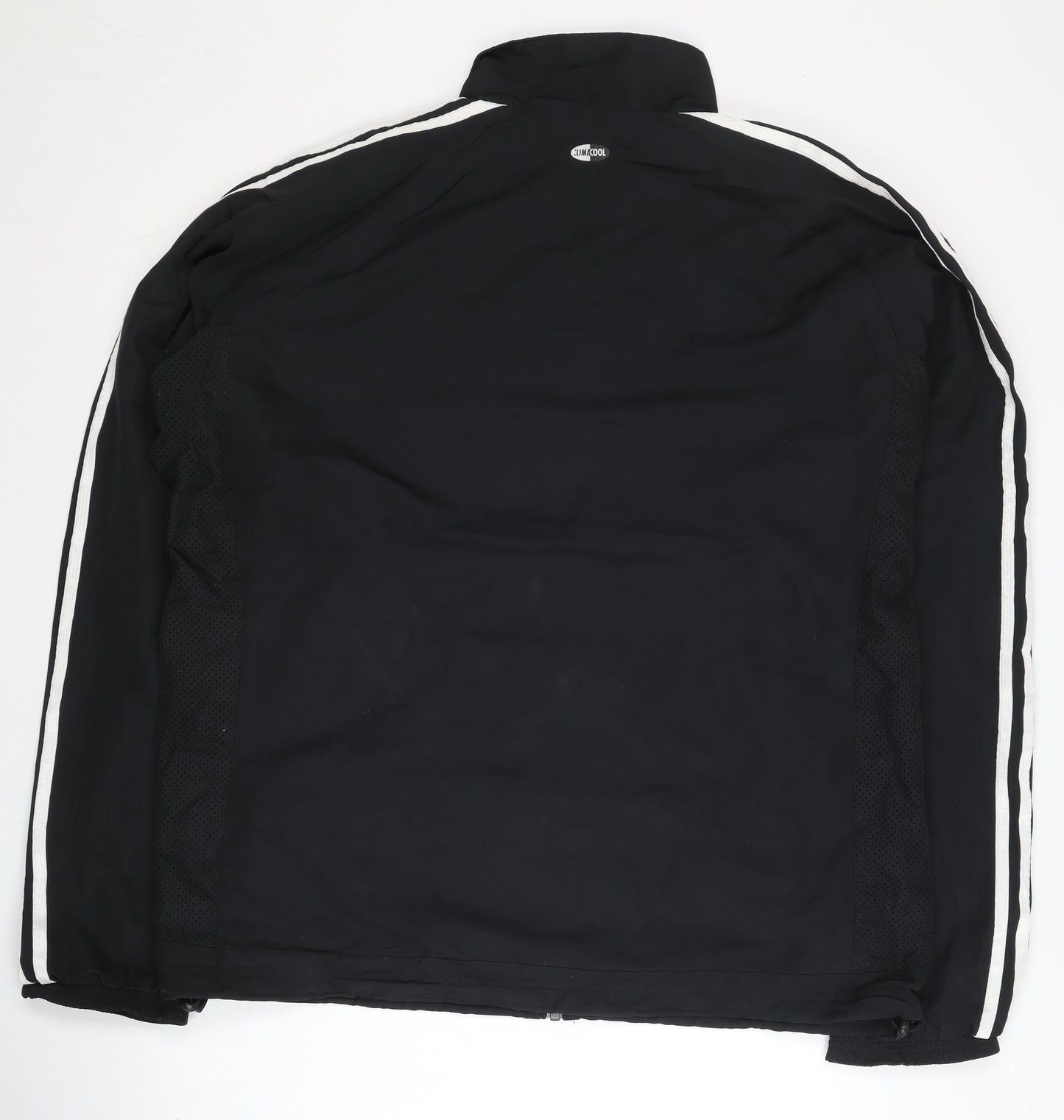 Adidas Men's Black L Track Jacket Full Zip Sports Mid-Length