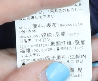 Puma Men’s Blue L Windbreaker Jacket Hooded Reflective Sports