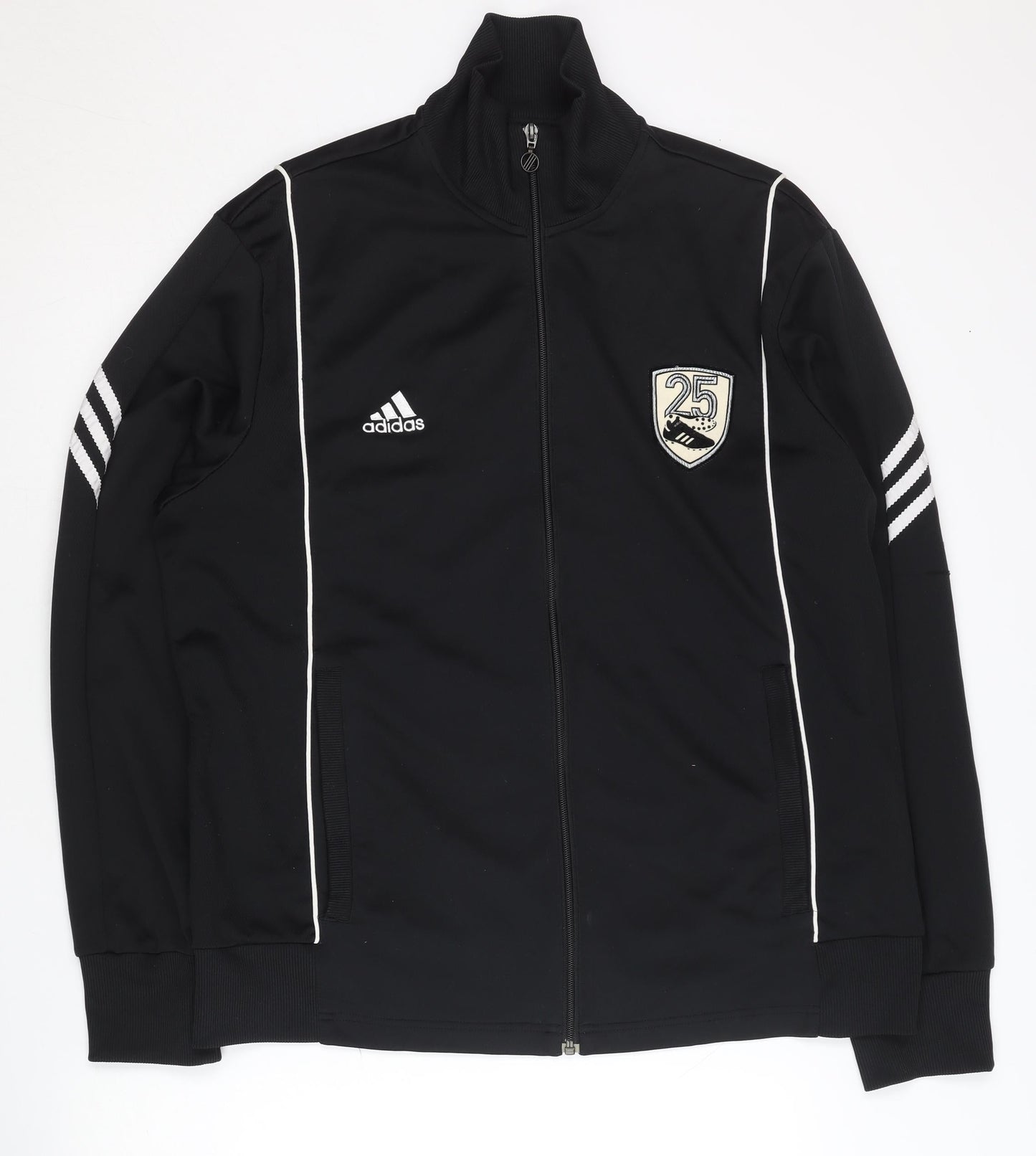 Adidas Men’s Black XL Track Jacket Full Zip Lightweight Sportswear
