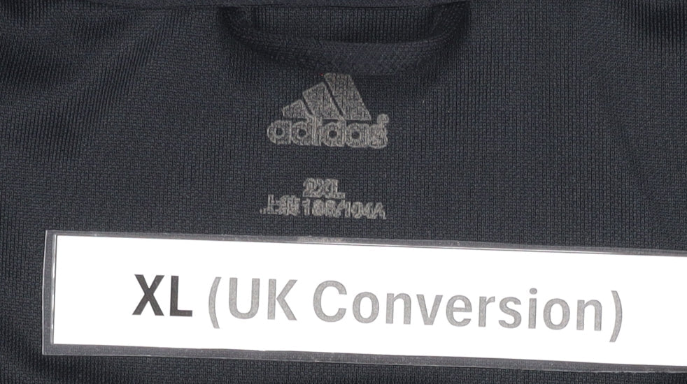 Adidas Men’s Black XL Track Jacket Full Zip Lightweight Sportswear