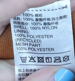 Adidas Men's Brown L Windbreaker Jacket Hooded Lightweight Activewear