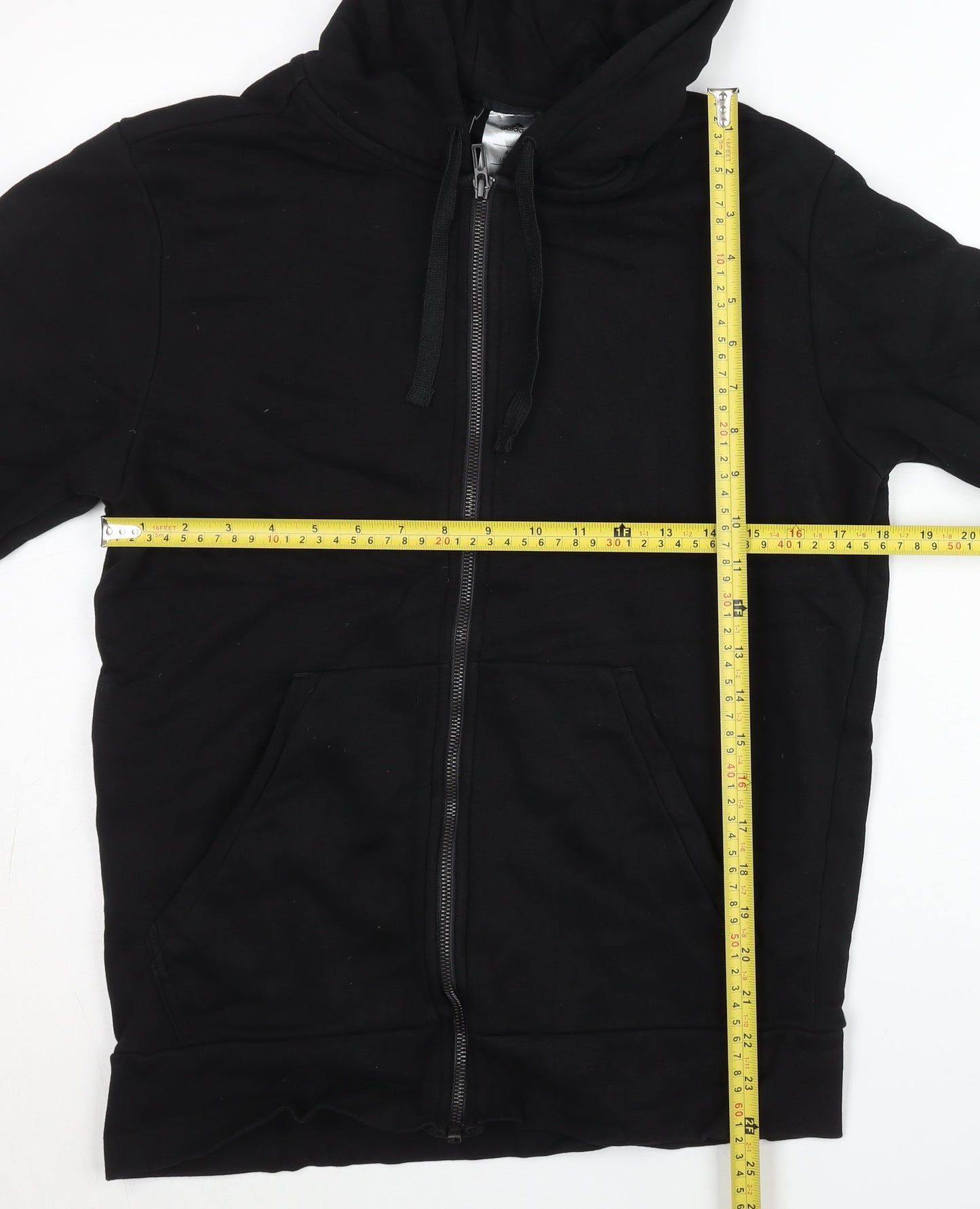 Adidas Men's Black Full Zip Hoodie Size M Logo Sportswear