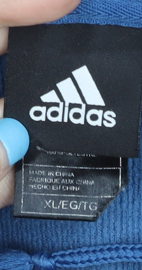Adidas Mens Black Blue Wizards Full Zip Hoodie XL Basketball