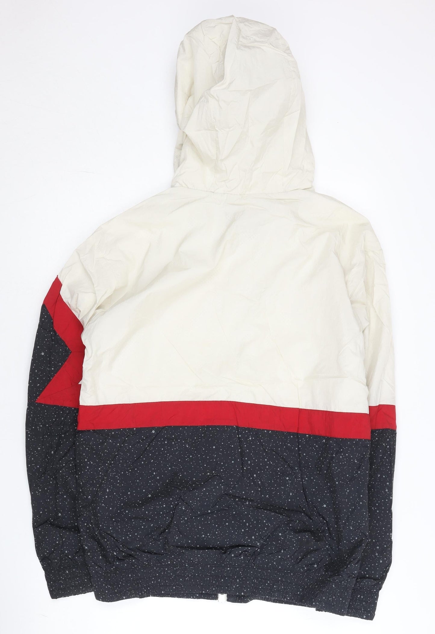 Jordan Men's Ivory Colourblock M Windbreaker Jacket Hooded Full Zip