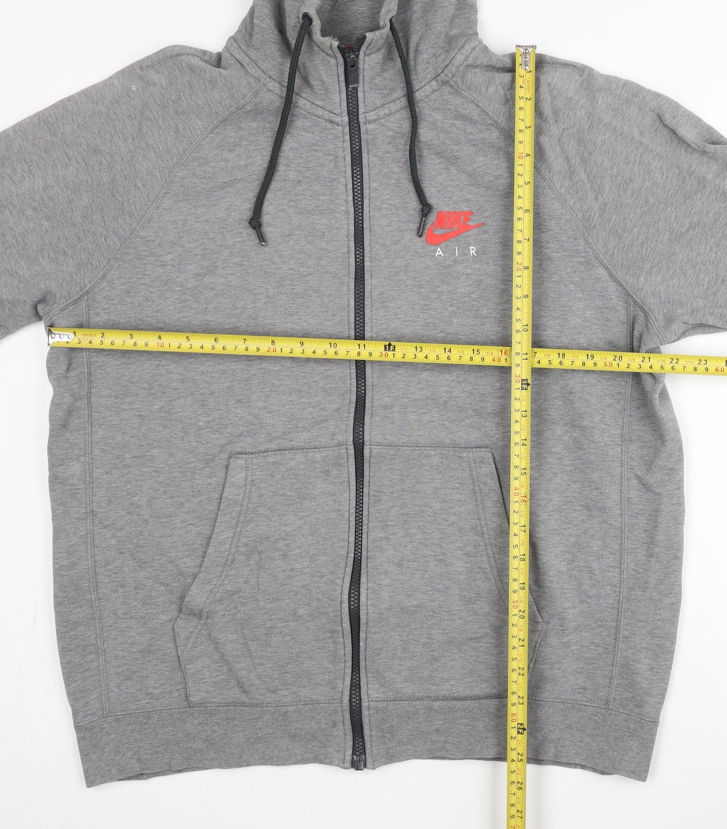 Nike Men’s Grey Full Zip Hoodie XL Regular Fit