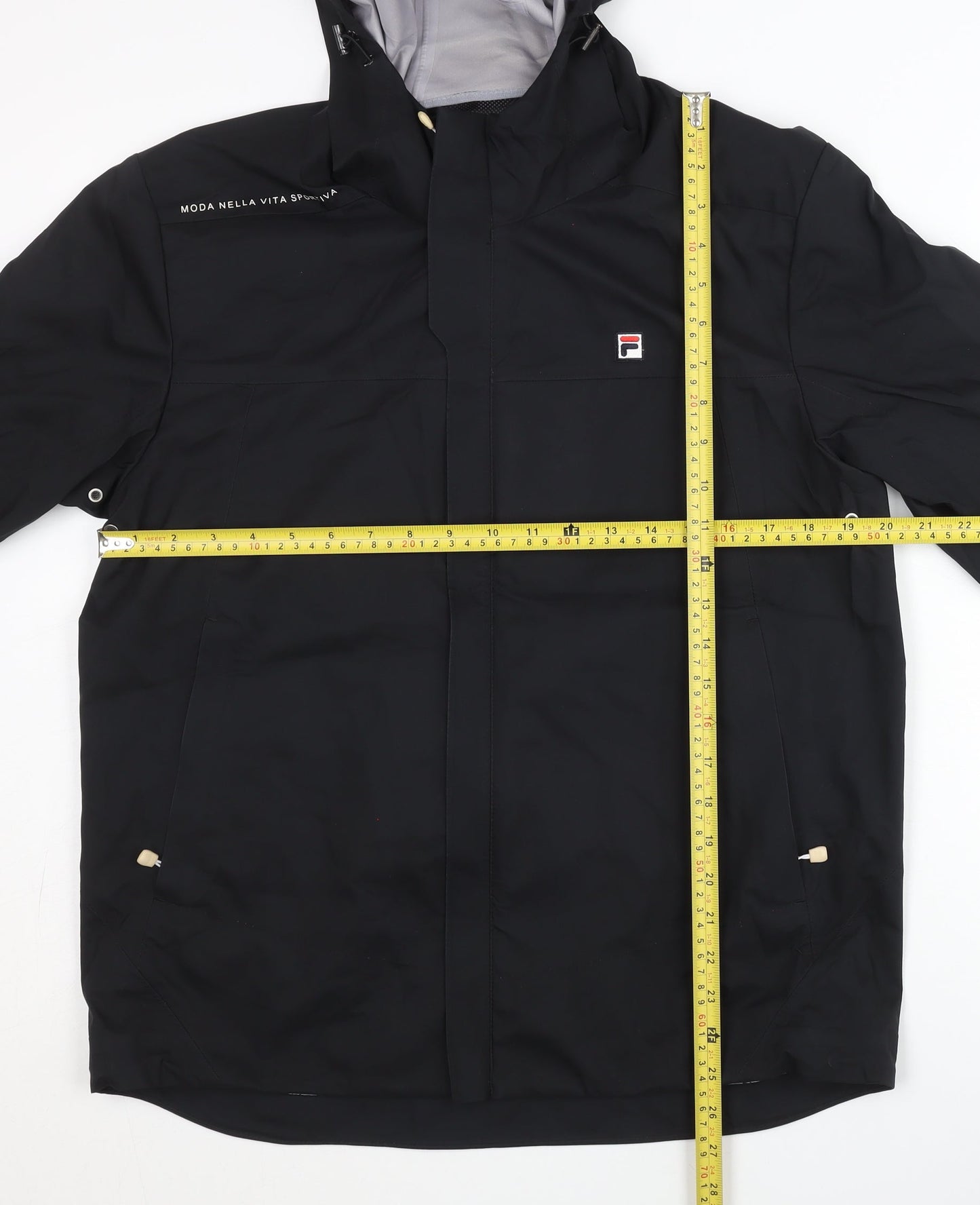 FILA Men's Black Hooded Waterproof Softshell Jacket M