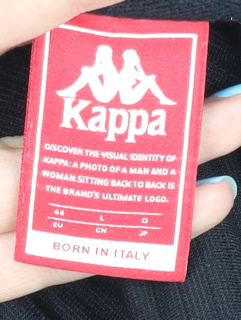 Kappa Women’s Black Full Zip Hoodie Size 16 Cycling Sportswear