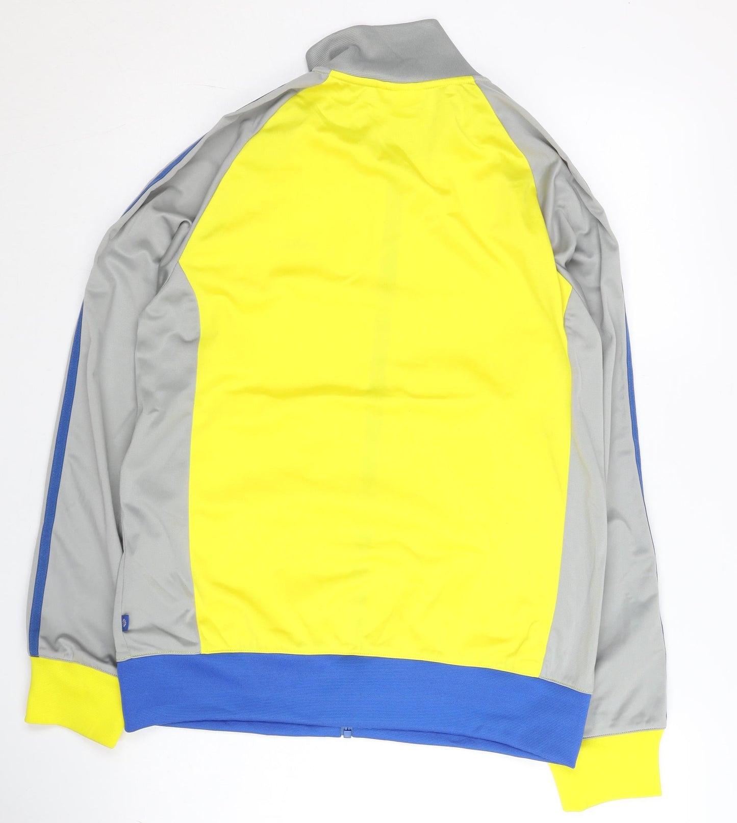 Adidas Neo Men’s Yellow Grey Blue Track Jacket M Full Zip Activewear