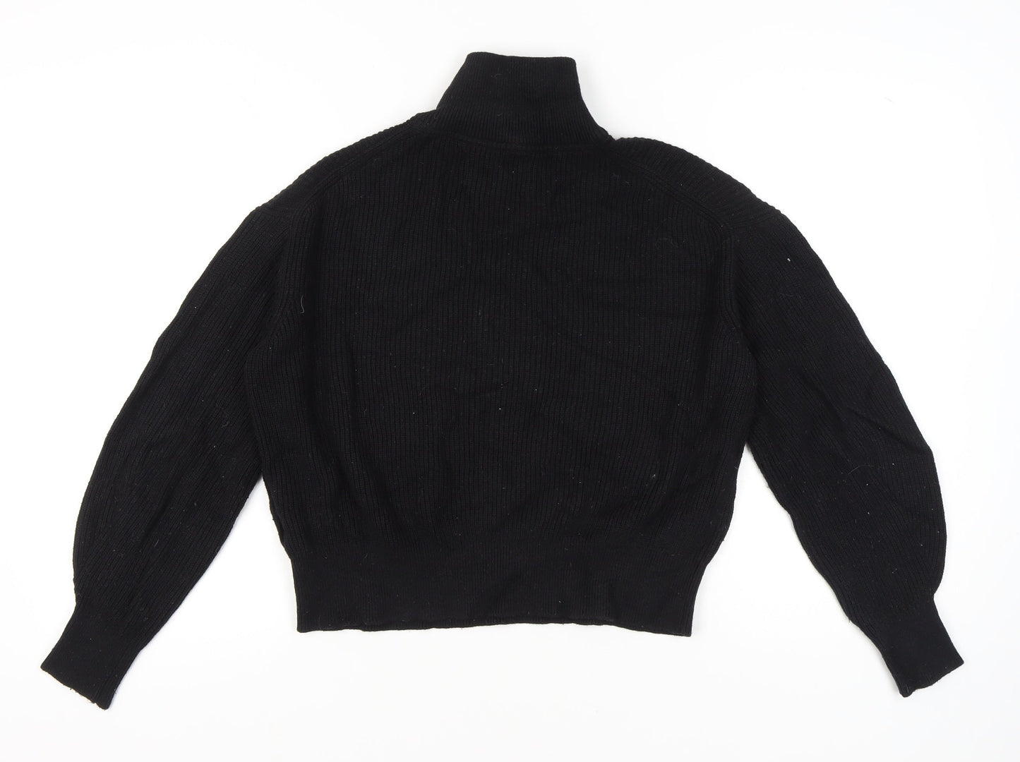 Calvin Klein Jeans Women's Black L High Neck Half Zip Jumper