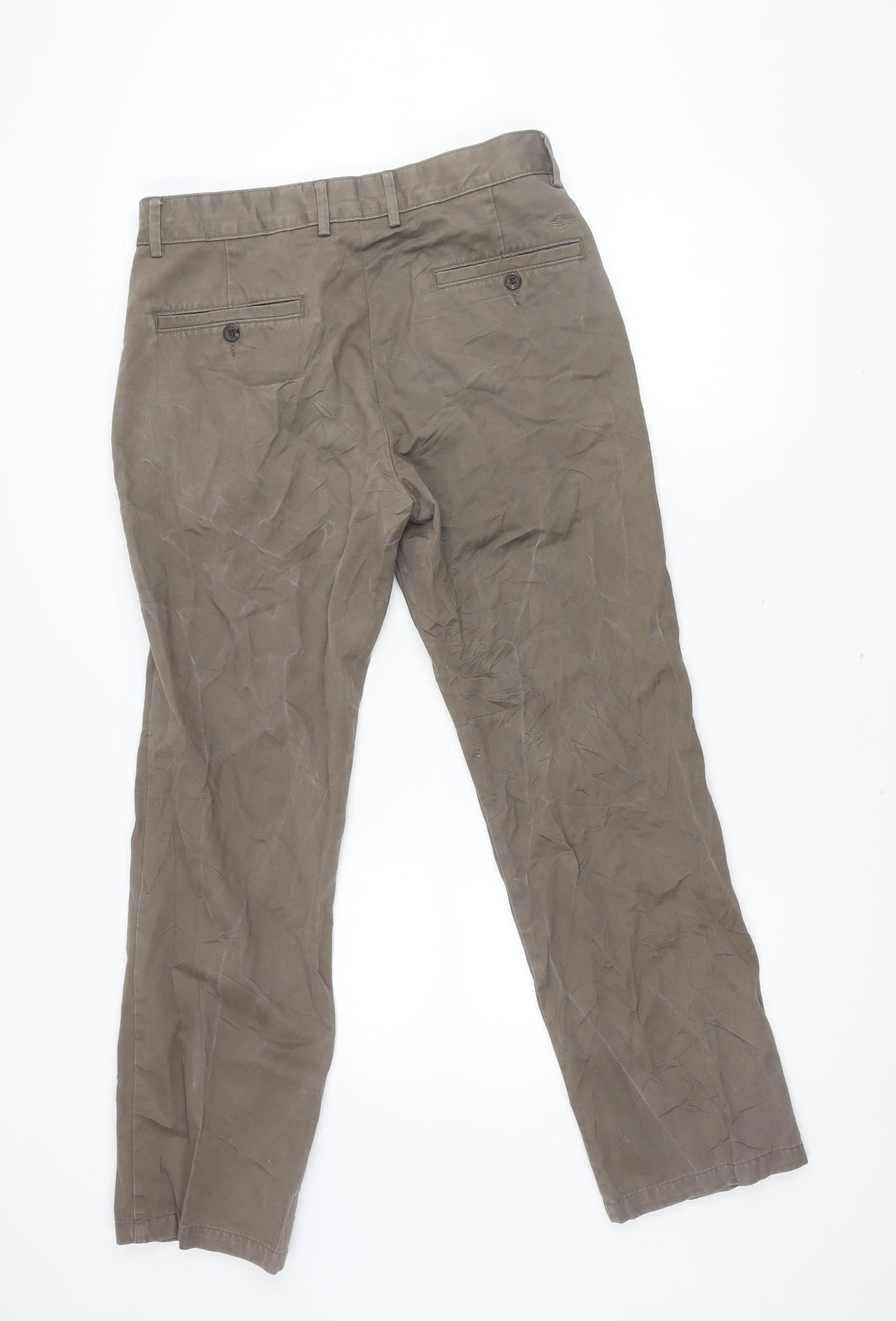 Dockers D1 Men's Brown Chino Slim Fit Trousers 32x30 Straight Leg