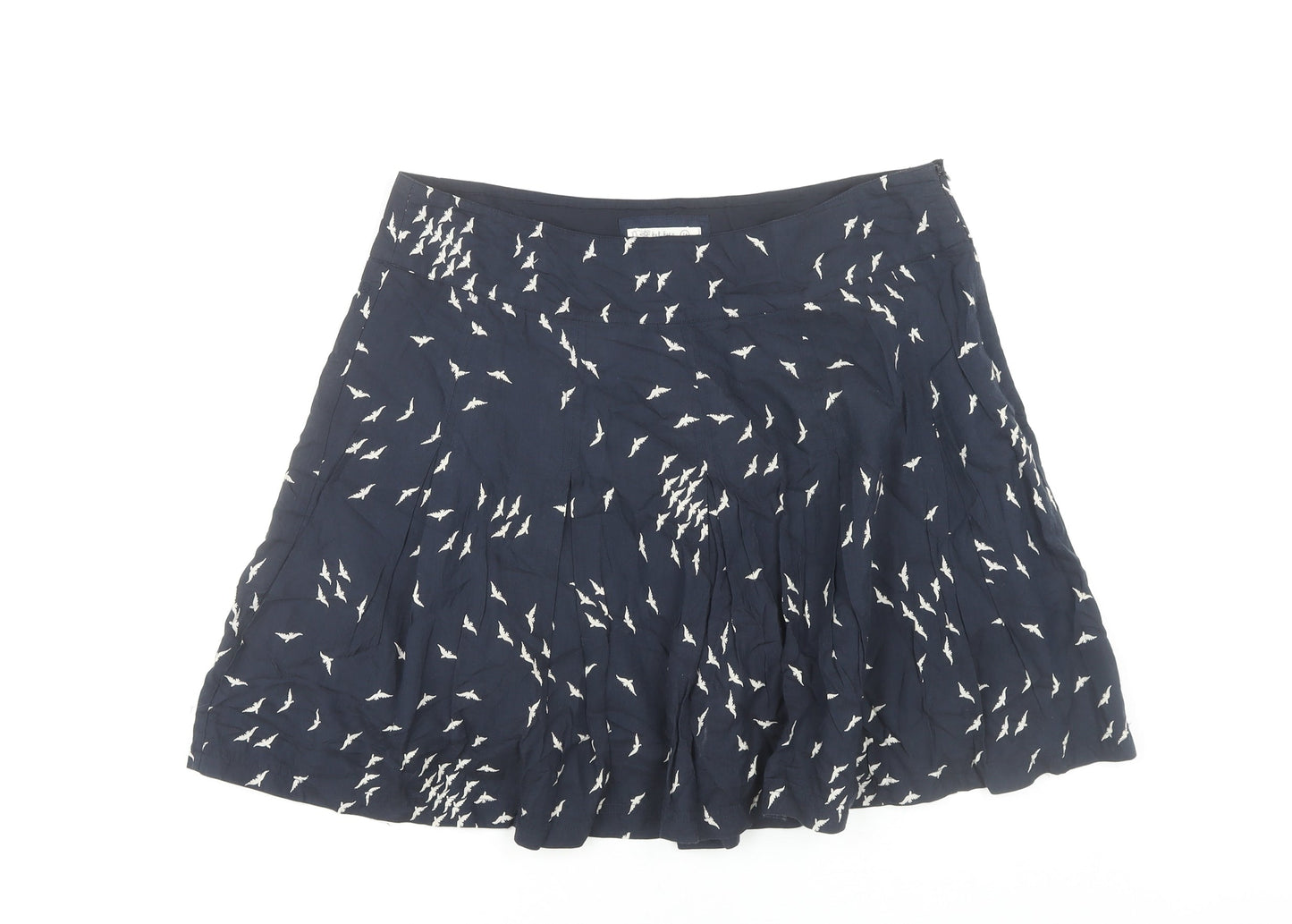 Fat Face Women’s Blue Animal Print A-Line Knee Length Skirt Size 14