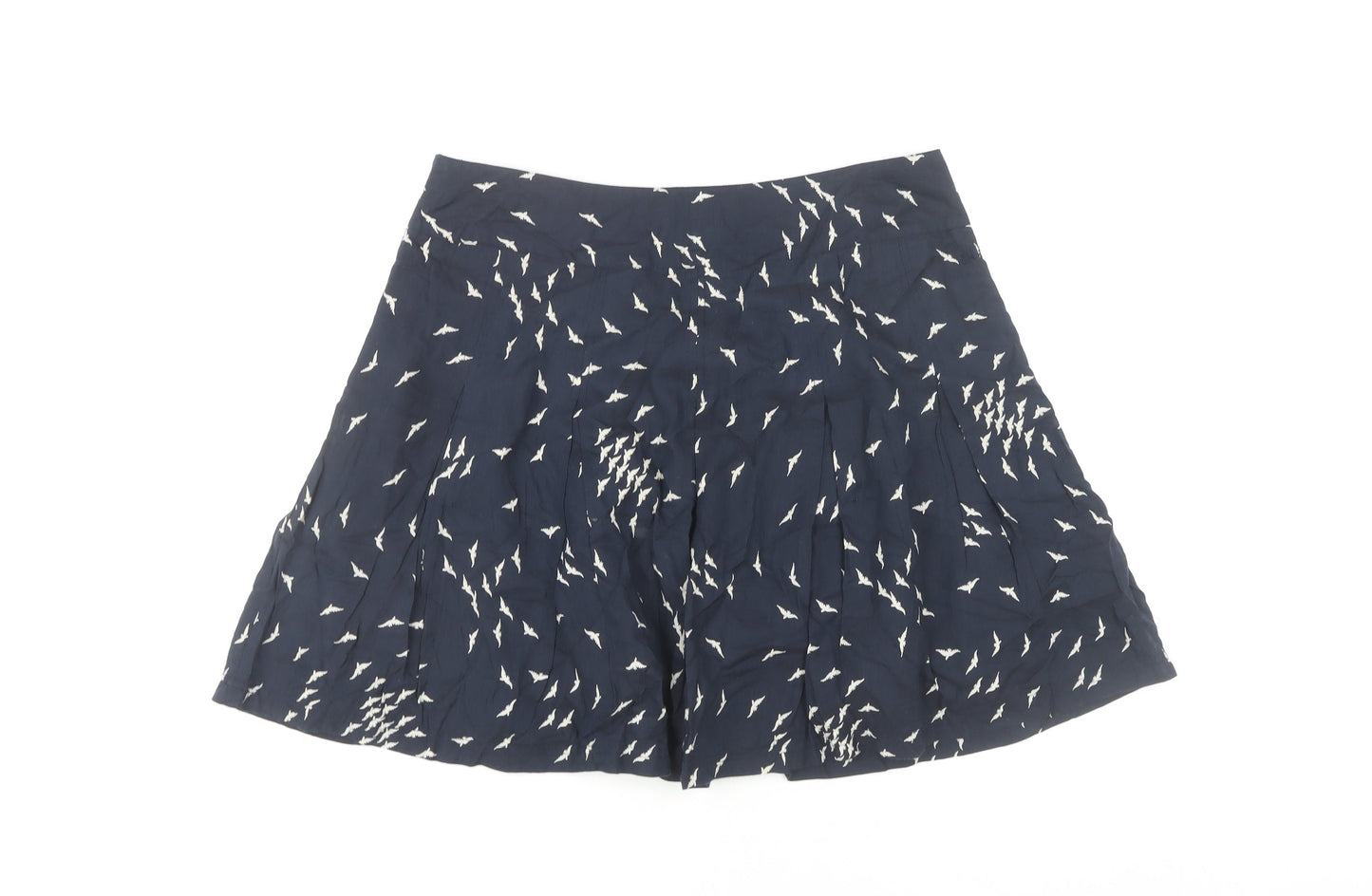 Fat Face Women’s Blue Animal Print A-Line Knee Length Skirt Size 14