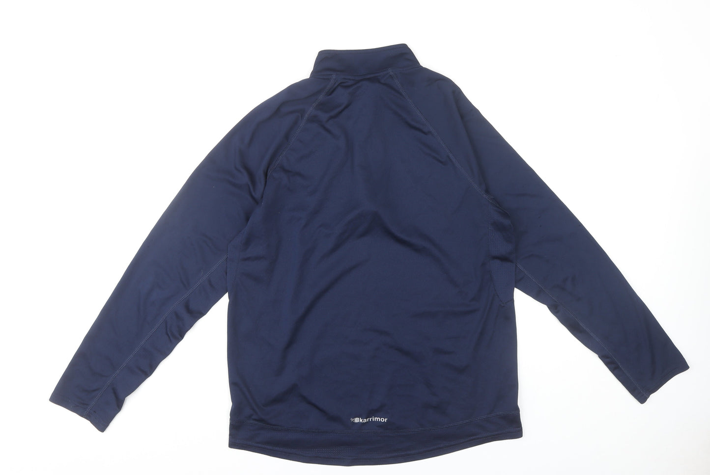 Karrimor Men's Blue L Athletic Fit 1/4 Zip Running Jacket