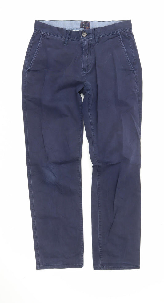 Gap Men's Blue Khakis Trousers 29W 30L Regular Fit Cotton Stretch