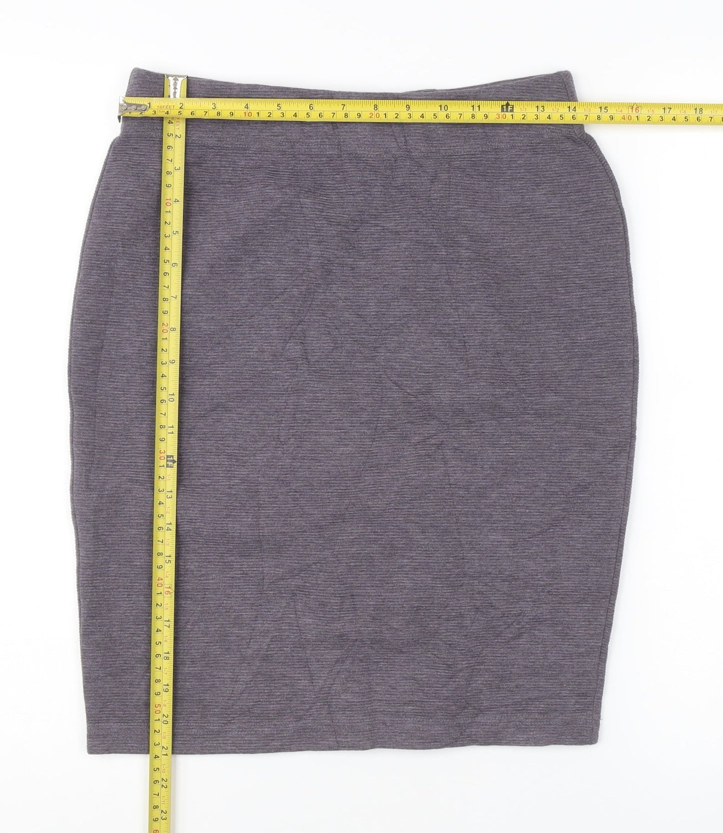 Joules Women’s Grey Knee Length Pencil Skirt Size 10 Stretch Jersey