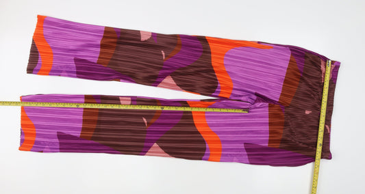 PrettyLittleThing Women’s Multicoloured Geometric Trousers Size 12