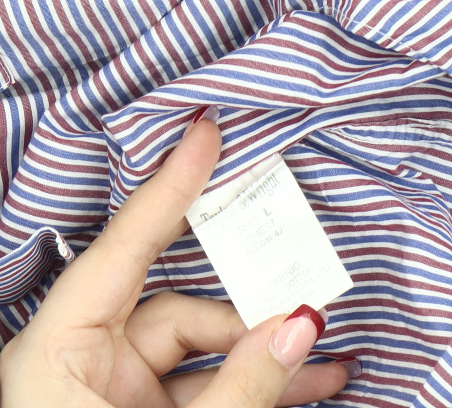Additional view of Taylor & Wright Men’s Multicoloured Striped Cotton Shirt L Slim Fit