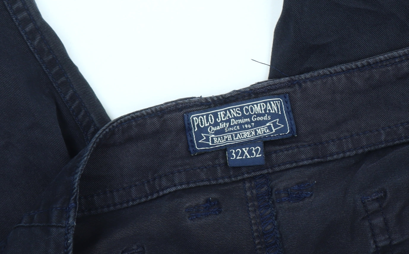 Ralph Lauren Polo Jeans Men's Blue Slim Chino Trousers 32x32