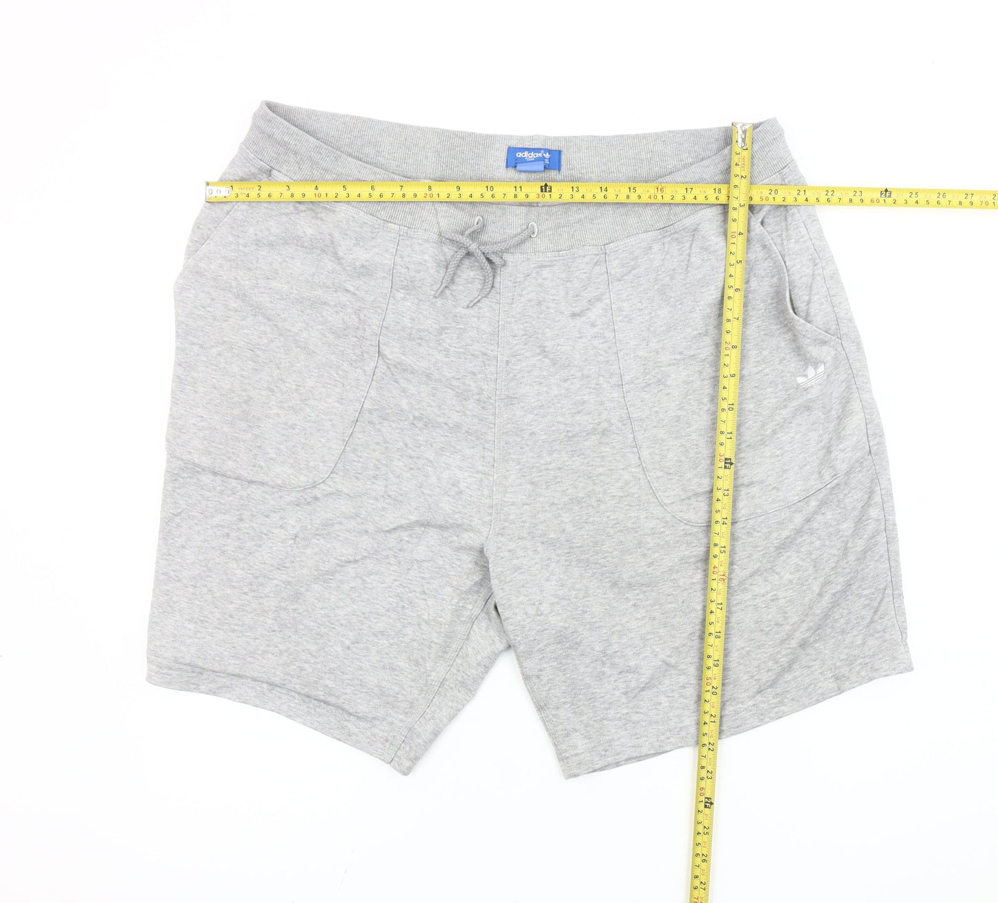 Adidas Men's Grey XL Athletic Shorts Jersey Cotton Blend