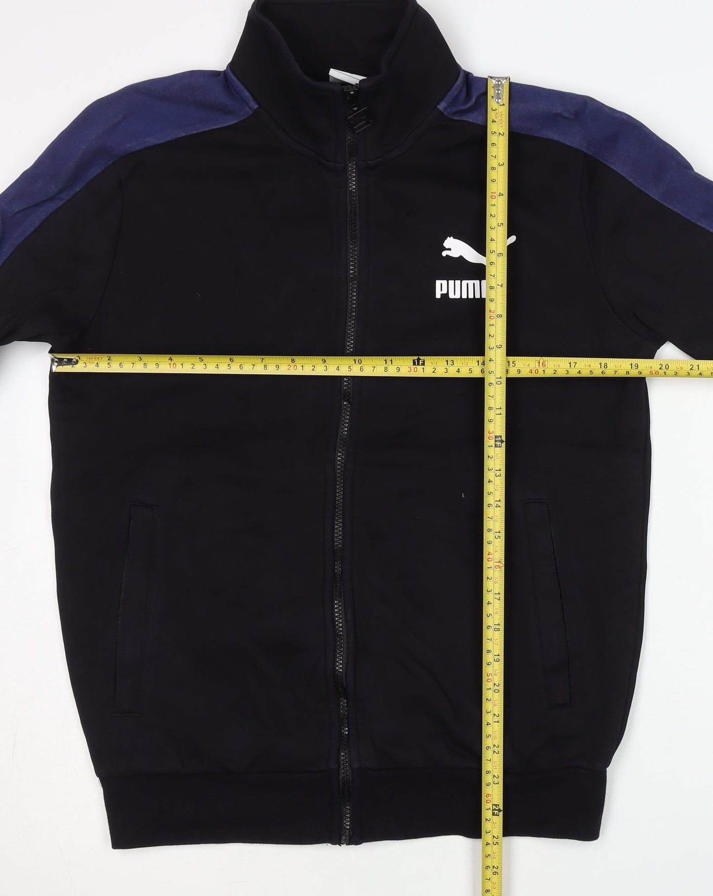 Puma Men's Black Track Jacket M Regular Fit Full Zip Pockets Sportswear