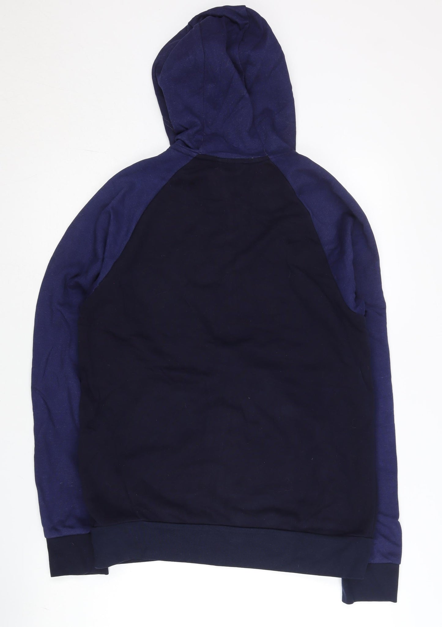 Adidas Men’s Blue Full Zip Hoodie M Sports Logo Jersey Cotton Blend