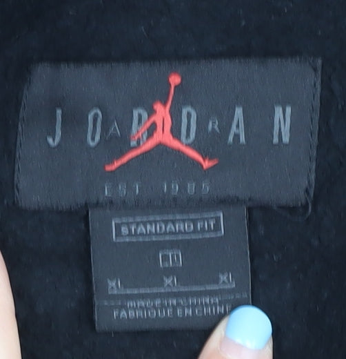 Jordan Mens Black XL Full Zip Hoodie Air Jordan Logo Sportswear