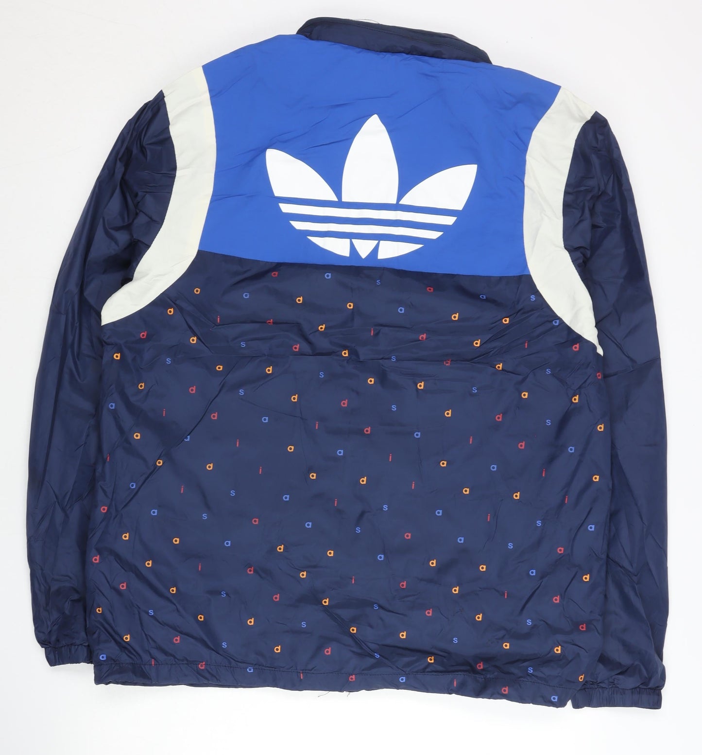 Adidas Men's Blue M Windbreaker Jacket Lightweight Hooded Sports