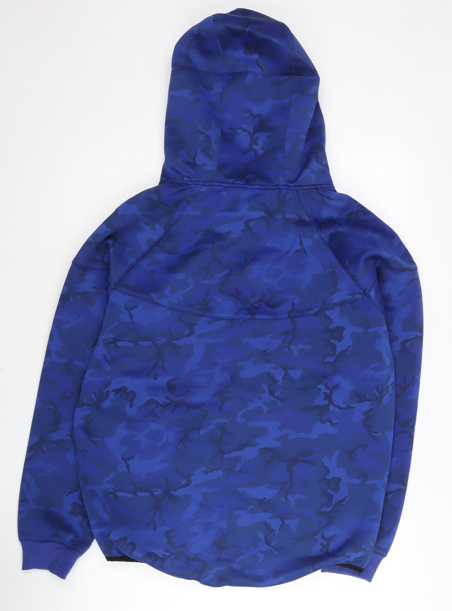 Nike Men's Blue Camouflage Full Zip Hoodie M Regular Fit Sportswear