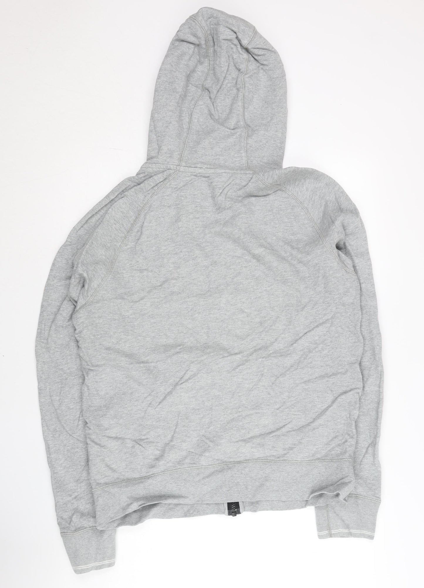 Nike Men’s Grey Full Zip Hoodie L Sports Cotton Jersey