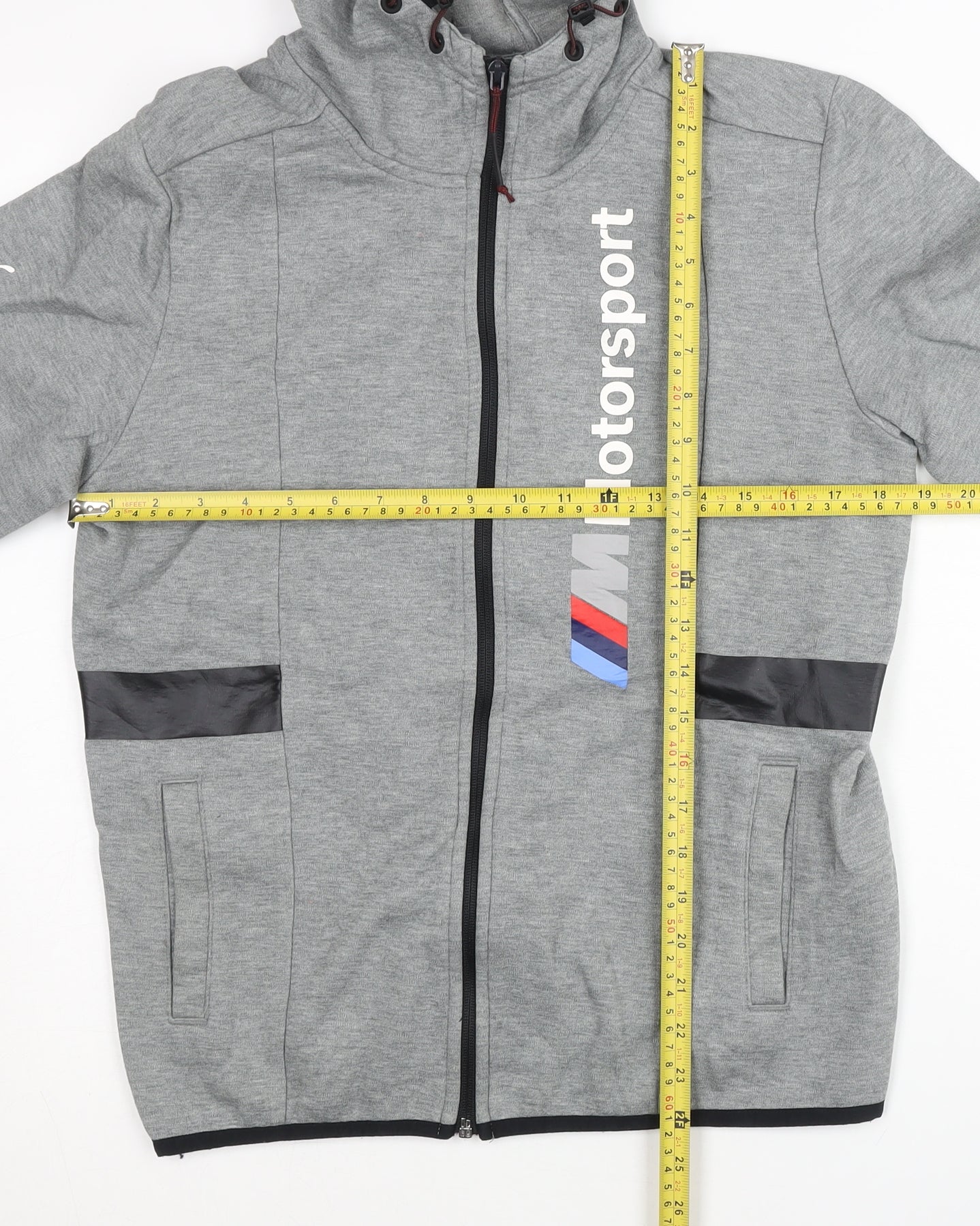 Puma BMW Motorsport Men's Grey Full Zip Hoodie XS Racing Jersey