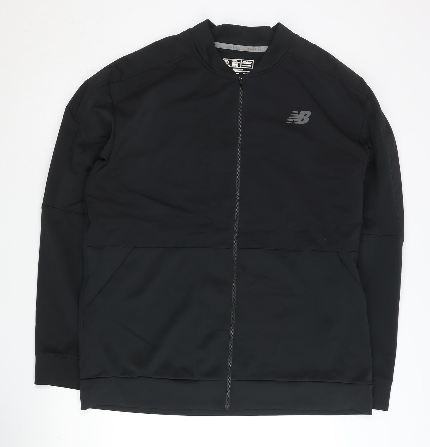 New Balance Mens Black XL Track Jacket Athletic Fit Full Zip