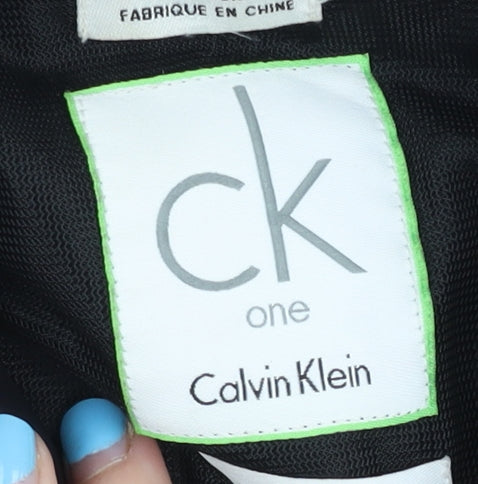 Calvin Klein Men’s Black M Windbreaker Jacket Polyester Full Zip