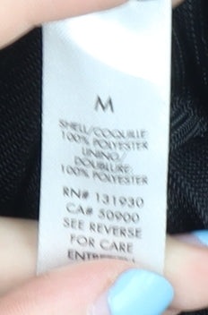 Calvin Klein Men’s Black M Windbreaker Jacket Polyester Full Zip