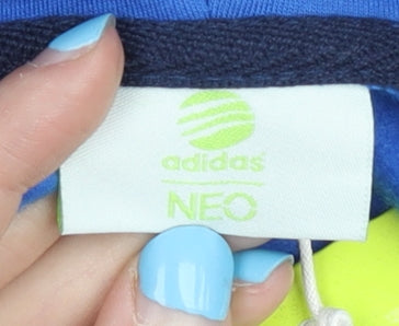 Adidas Neo Men's Blue Varsity Jacket S Hooded Cotton Sportswear