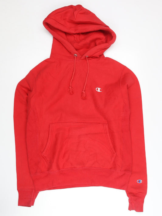 Mens UK S Regular Champion Red Pullover Hoodie