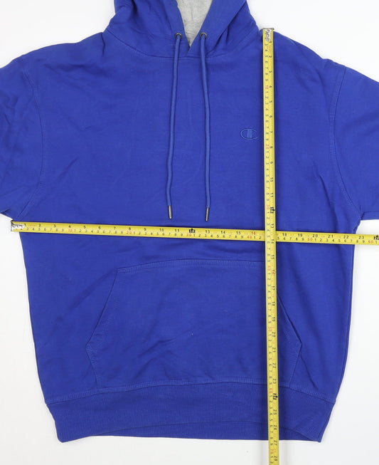 Champion Men’s Blue Pullover Hoodie M Regular Fit Kangaroo Pocket