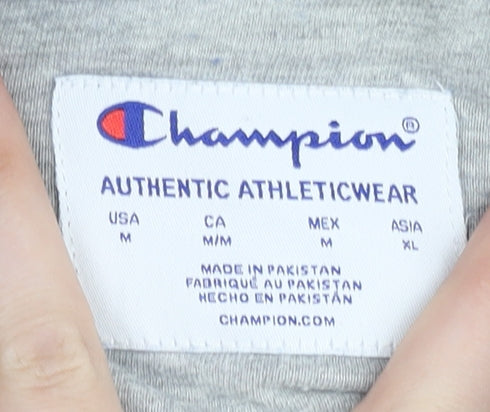 Champion Men’s Blue Pullover Hoodie M Regular Fit Kangaroo Pocket
